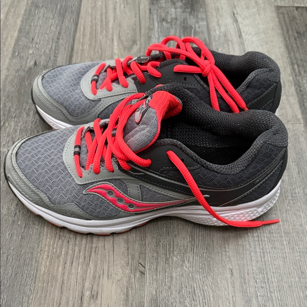 Saucony Gray and Pink Athletic Shoes